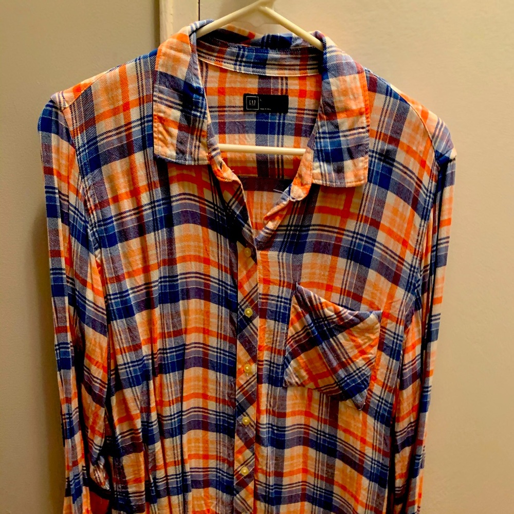 Gap Button Down Plaid